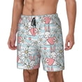 thumbnail image 2 of Daiia Cute Rabbit And Heart Mens Swim Trunks Swim Shorts Quick Dry Swim Shorts with Mesh Lining Pockets-Large, 2 of 9