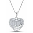 thumbnail image 2 of Valentine Gift 2.00 Ct Round Cut Lab Created VVS1 Diamond Heart Pendant Necklace In 14K White Gold Finish Silver, 2 of 3