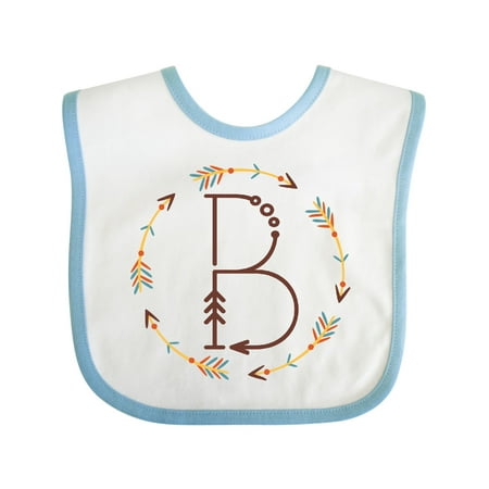 

Inktastic B Monogram Letter Tribal Wreath Gift Baby Boy or Baby Girl Bib
