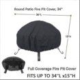 thumbnail image 2 of Fire Pit Cover Round For Fire Pit -fireplace Cover Heavy Duty Anti-uv Waterproof Windproof-Gray-, 2 of 3