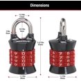 thumbnail image 5 of Jinsinto Locker Lock Set Your Own Combination Padlock, 1 Pack, Colors May Vary, 5 of 5