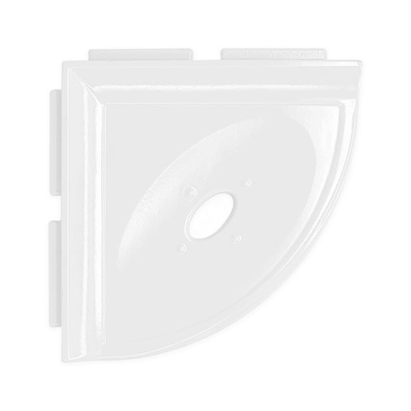 Questech Decor Shower Shelf, 5" Metro Lugged Soap Dish, Bright White Polished