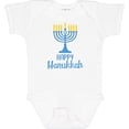 thumbnail image 3 of Inktastic Happy Hanukkah with Blue Menorah Boys or Girls Baby Bodysuit, 3 of 5
