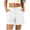 White, variant on hoksml Women High Waist Linen Blend Shorts, Button Front Casual Rolled Hem Summer Shorts with Pockets