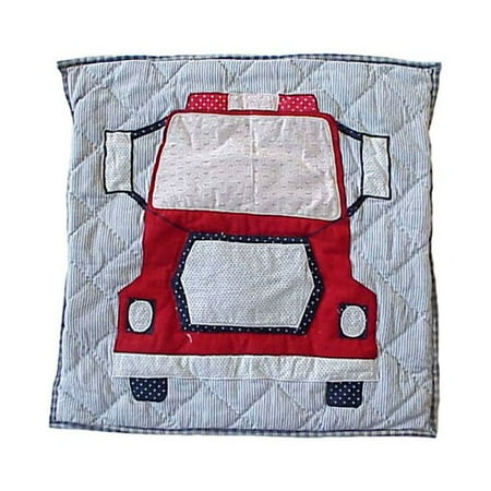 Patch Magic Fire Truck Cotton Throw Pillow