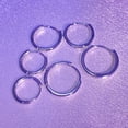 thumbnail image 6 of Small Silver Plating Hoop Earrings Set for Women Set,Hypoallergenic Cartilage Hoop Earings for Jewelry Gifts 3 Pairs, 6 of 8