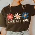 thumbnail image 2 of Comfort Colors Retro 4th of July "Land that I love" Shirt, floral USA TShirt, independence day shirt, summer tee, patriotic t-shirt, boho summerdaisy shirt, 2 of 5