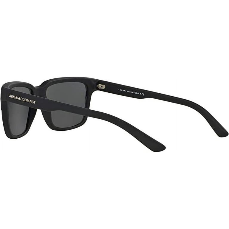 Armani Exchange Men s AX4026S 812287 56 Black Rectangle Sunglasses