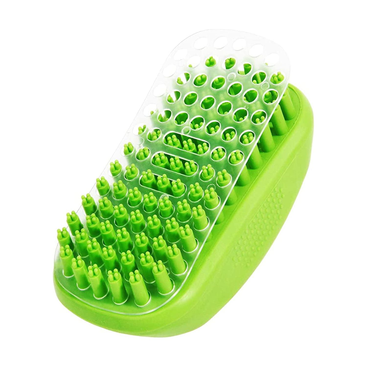 Professional Dog Shampoo Grooming Brush for Washing & Massaging Dogs, Cats, Horses. Soft Rubber Bristles