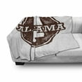 thumbnail image 3 of Alabama Soft Flannel Fleece Blanket, Vintage Style Alabama Map Outline on Weathered Background Image Print, Cozy Plush for Indoor and Outdoor Use, 50" x 70", Chestnut Brown and White, by Ambesonne, 3 of 6