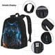 thumbnail image 3 of Disketp Cool Blue Light Wolf Mochila Estampada de Gran Capacidad con Lonchera y Estuche, Set de 3 Piezas para Estudiantes, 3 of 7