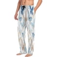 thumbnail image 5 of FREEAMG Flying Butterflies Pajama Pants for Men, Men's Separate Bottoms, Pure Cotton Comfortable Lounge Pants for Men（517）, 5 of 7