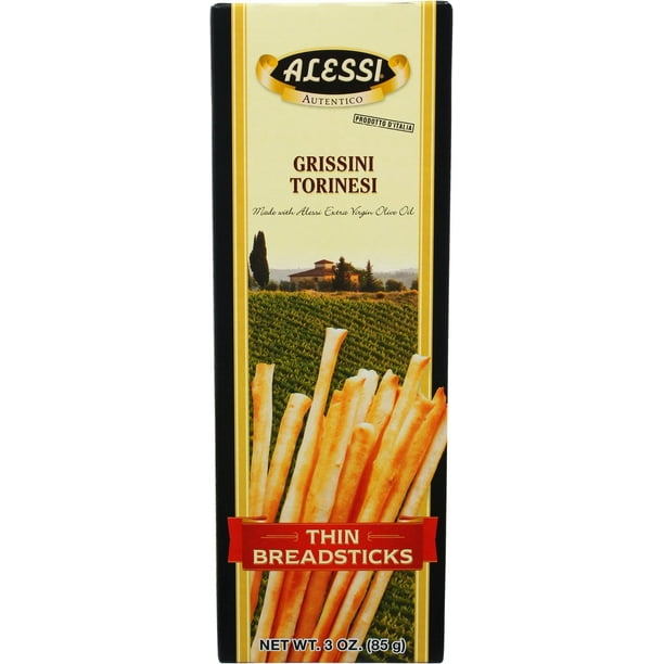 Alessi Thin Breadsticks, 3Ounce Boxes (Pack of 12)