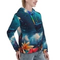thumbnail image 6 of Fotbe Fantasy Underwater Adventure Pattern Womens Long Sleeve Hoodie, Pullover Hooded Sweatshirt, Kangaroo Pocket Hoodie with Eye-catching Drawstrings-X-Large, 6 of 7