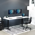 thumbnail image 3 of VIVO Electric 71” x 30” Stand Up Desk Workstation, White Table Top, Black Frame, 3 of 8