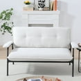 thumbnail image 4 of The 53-inch beige sofa offers a spacious layout in the small apartment, easily handling various scenarios from watching movies to working, 4 of 7
