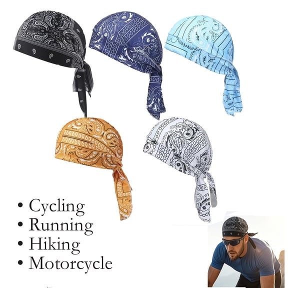 Paisley Cooling Headscarf Cap – Breathable Cooling Head Scarf Bandana, Adjustable Elastic Fit, Sweat Wicking Lightweight for Summer Outdoor Sports Motorcycle