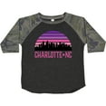 thumbnail image 3 of Inktastic Charlotte North Carolina Gifts Skyline Girls Toddler T-Shirt, 3 of 5