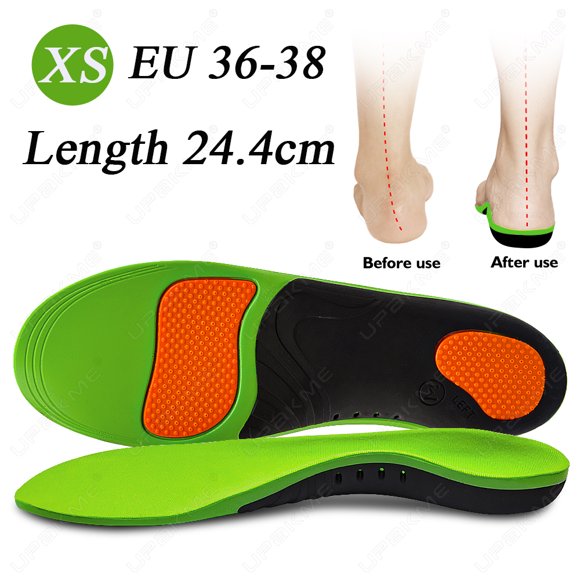 Orthopedic Shoes Sole Insoles For Feet Arch Plantar Fasciitis Pads X/O Type Legs Correction Flat Foot Arch Support Sports Insert Best XS EU(36-38)
