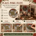thumbnail image 7 of 3D Christmas Fabric Poke Art Kit, No-Sew Winter Wreath Craft Set, DIY Textured Framing Art, Handmade Soft Fabric & Wood Tool, Holiday Wall & Table Decor, 7 of 7
