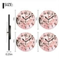thumbnail image 2 of Battery Operated Analog Wall Clocks Non-Ticking Silent Modern Clock Decorative for Home,Office-Beautiful Cherry Blossoms In Full Bloom On A Pink Background(12inch), 2 of 4