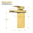 thumbnail image 2 of Sassor Single Hole Single-Handle Waterfall Bathroom Faucet in Brushed Gold, 2 of 8