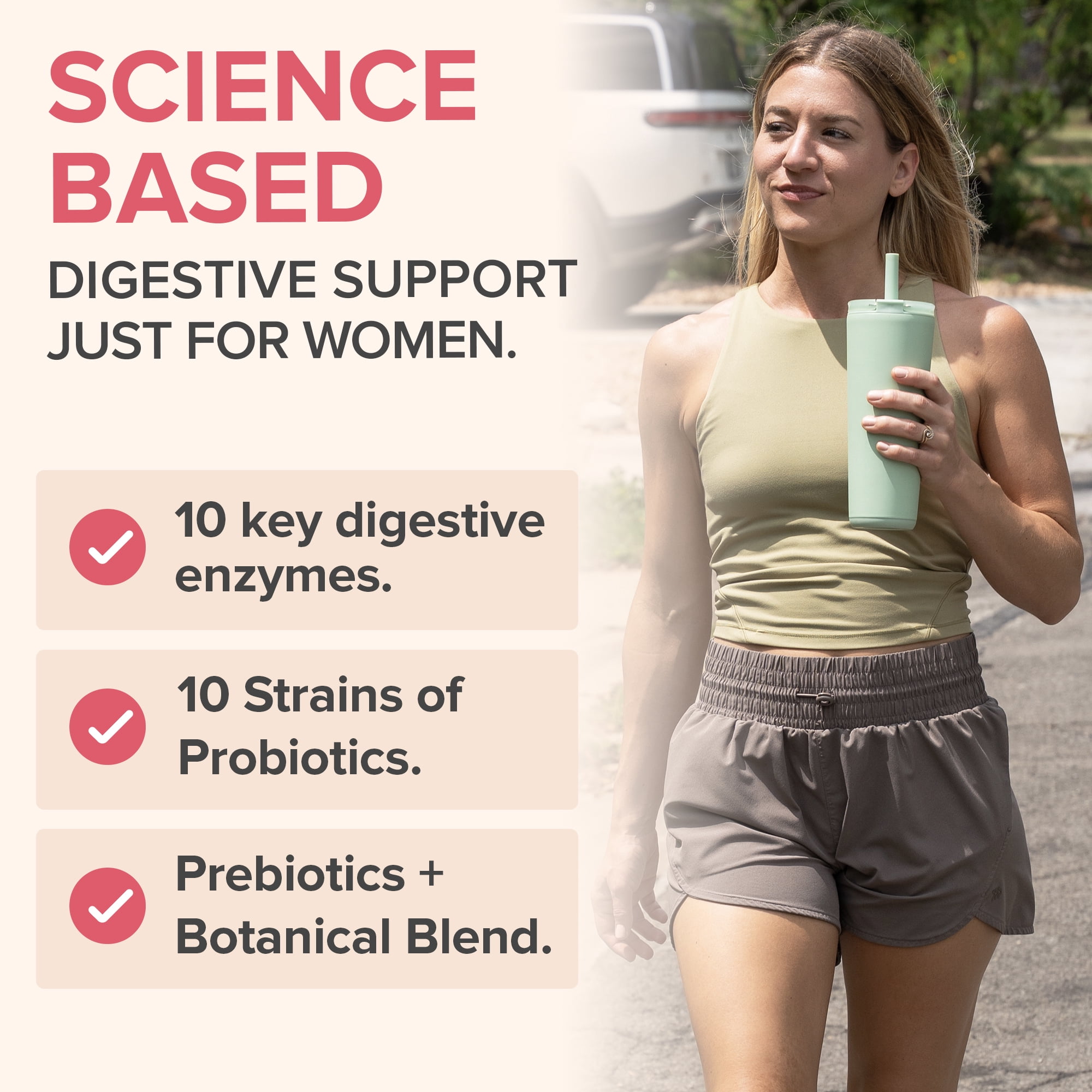 Zenwise Probiotics for Women, Probiotics + Digestive Enzymes for Vaginal Health, Daily Bloating Relief, and Gut Flora Health-60 CT