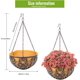 thumbnail image 2 of Sungmor 2 Pzas 11" de Diámetro. Grandes Cestas Colgantes de Hierro Fundido con Forro de Tela, Macetas Colgantes Rústicas Marrones de Alta Resistencia para Exteriores, Jardines, Terrazas, Patios, Porc, 2 of 9