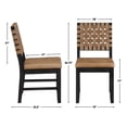 thumbnail image 4 of Steve Silver Reid Black Dining Side Chair with Saddle Brown Upholstery, 4 of 6