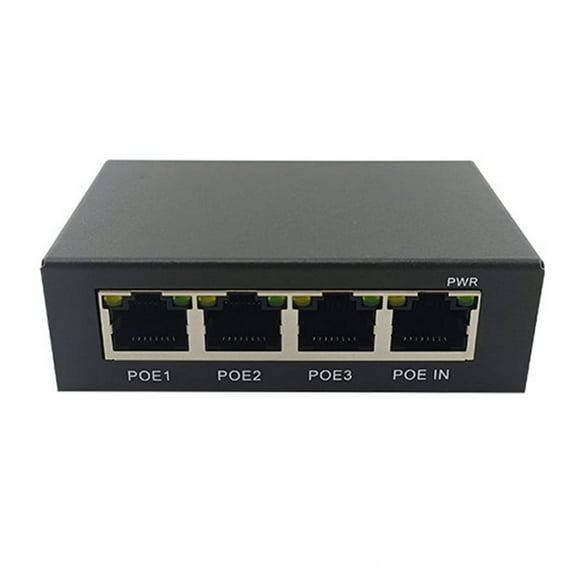 4 Port Gigabit POE Extender 100/1000M Network Switch Extender IEEE802.3Af/At Plug&Play for PoE Switch NVR IP C