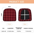 thumbnail image 3 of Red and Black Plaid Seat Covers for Dining Room Chairs Set Of 4,Stretch Printed Washable Chair Seat Cover with Elastic Ties and Button,Removable Waterproof Couch Cushion Covers, 3 of 6