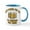 White/Blue Inside, variant on CafePress - I'm Drinking For Three - 11 oz Ceramic Mug - Novelty Coffee Tea Cup