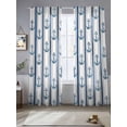 thumbnail image 2 of Summer Ocean Sheer Curtains 108 Inches Long 2 Panels Blue Anchor White Stripes Light Filtering Semi Sheer Window Curtains Drapes for Bedroom Living Room 52"x108"x2, 2 of 7