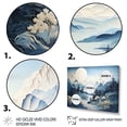 thumbnail image 3 of Designart "Vintage Winter Charm in Japanese Rivers IV" Landscapes Framed Wall Art Decor - Traditional Blue Winter Landscape Bedroom Framed Canvas Wall Art, 3 of 6