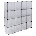 thumbnail image 4 of Étagère de Rangement 16 Cubes Bibliothèque Organisateur de Placard, Blanc, 4 of 7