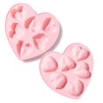 thumbnail image 1 of Molde de silicona para pastel de chocolate con forma de corazón de diamante de 6 rejillas, molde de silicona para hornear, molde para pastel DIY, postre de mousse, molde en forma de corazón, 1 of 5