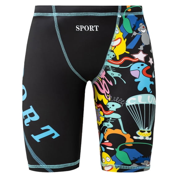 Quealent Boys' Swim Jammers Competitive Swim Team Suit Youth Kids Athletic Swimming Shorts UPF 50 (Multicolour, 9-10 Years)