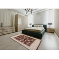 thumbnail image 4 of Ahgly Tapis Rond Intérieur Moderne Mi-Siècle Brun Oriental, 7 Pieds Rond, 4 of 6