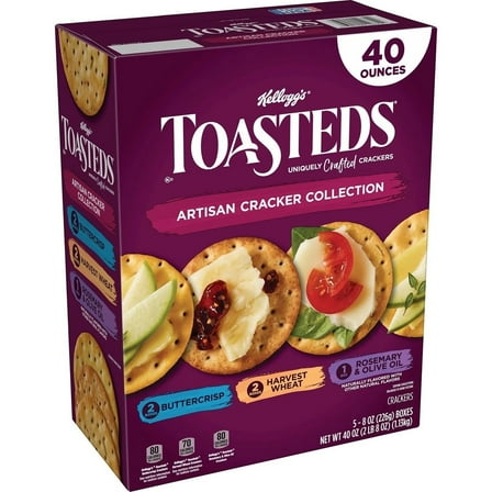Kellogg's Toasteds Crackers Variety Pack (40 Ounce)