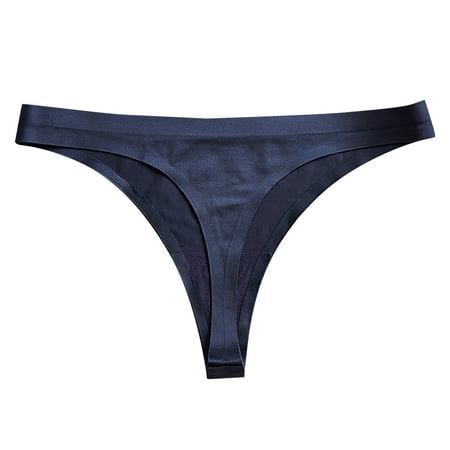 

Ruhiku GW Women s Ice Silk Panties Sexy Solid Color Panties Thong Panties