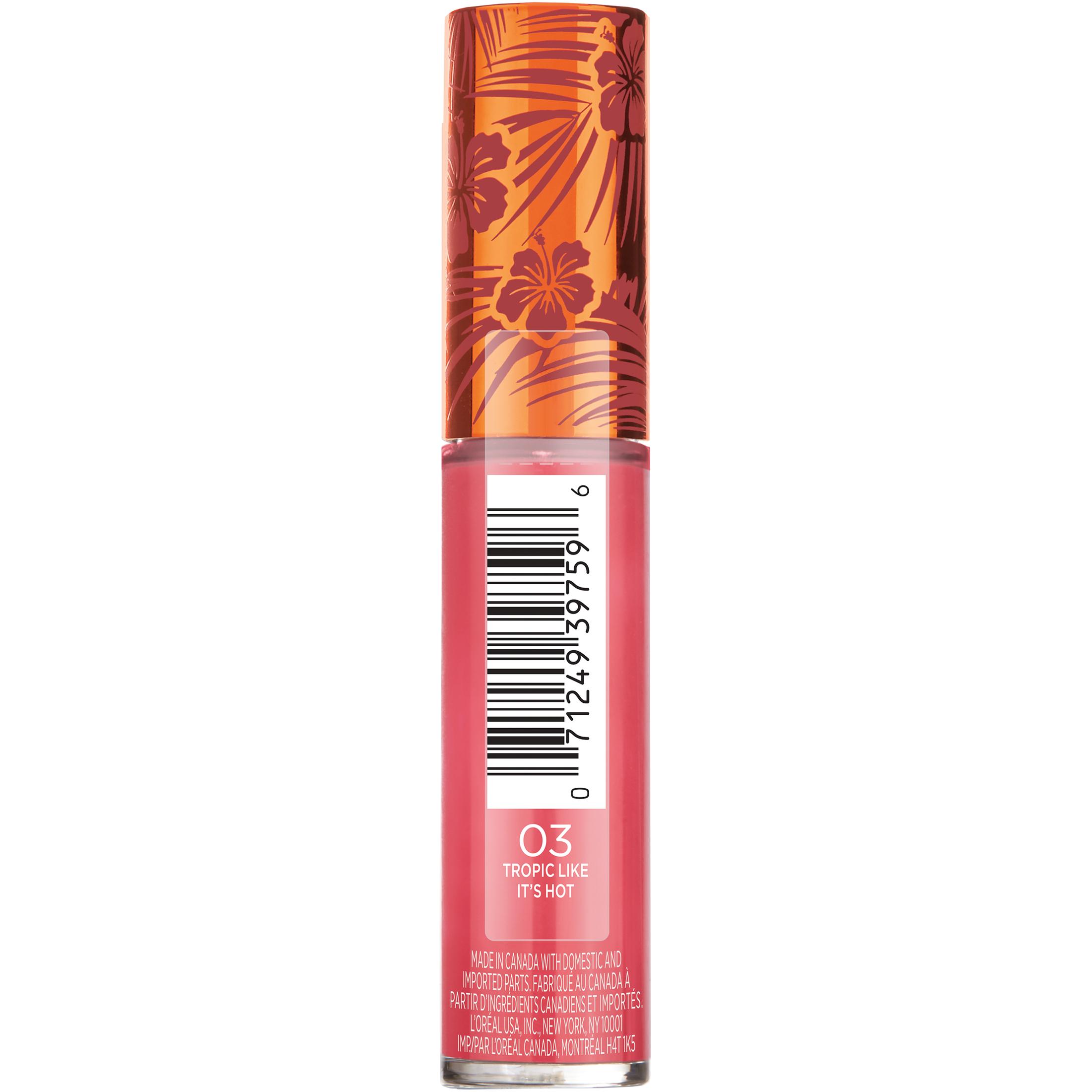 L'Oreal Paris Makeup Summer Belle Makeup Collection Glowing Lip Gloss, Tropic Like Its Hot - image 4 of 6