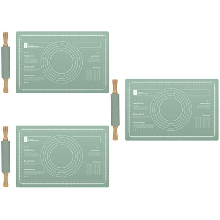 

3 Sets Countertop Pastry Kneading Mat Household Dough Macaron Baking