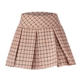 thumbnail image 1 of TSADFHJI Jupes pour Femmes Longueur Courte Jupe Plissée en Lin avec Bande Extensible Confortable Décontractée Jupe de Sport à Carreaux Jupe de Course Extérieure Tennis Culottes Jupe Plissée L, 1 of 8