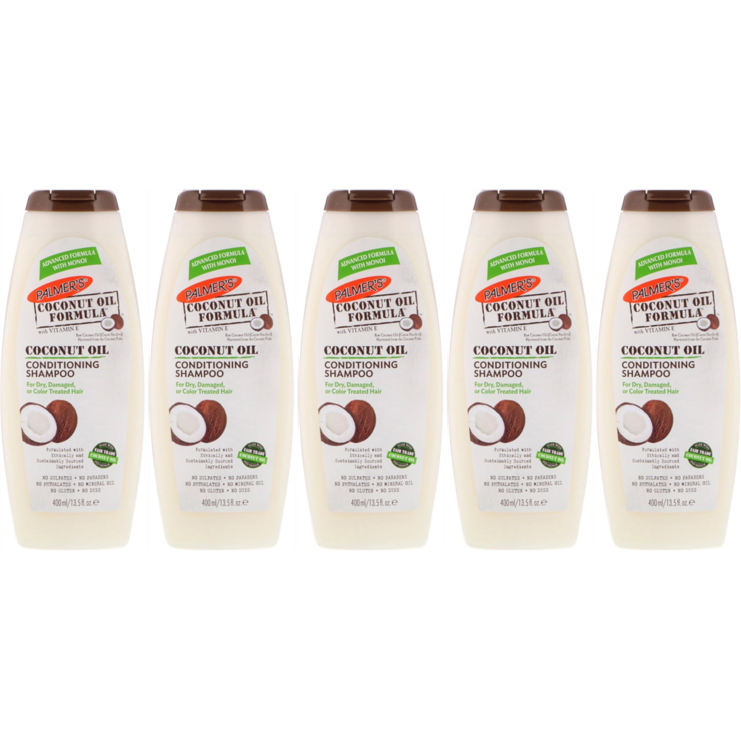 5 Pack Palmer's Coconut Oil Formula Natural Conditioning Shampoo 13.5oz