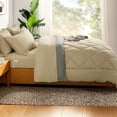 thumbnail image 3 of Sonoro Kate Juego de Edredón Queen Beige, Cama en una Bolsa de 5 Piezas, Juego de Cama Suave de Lujo para Todas las Estaciones con Edredón Alternativo, 1 Sábana Plana y 1 Sábana Ajustable, 1 Funda de Almohada y 1 Funda, 3 of 8