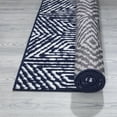 thumbnail image 5 of Ottomanson Diagona Geometric Cubes 8x10 Area Rug, 7'8" x 9'8", Navy/Ivory, 5 of 7