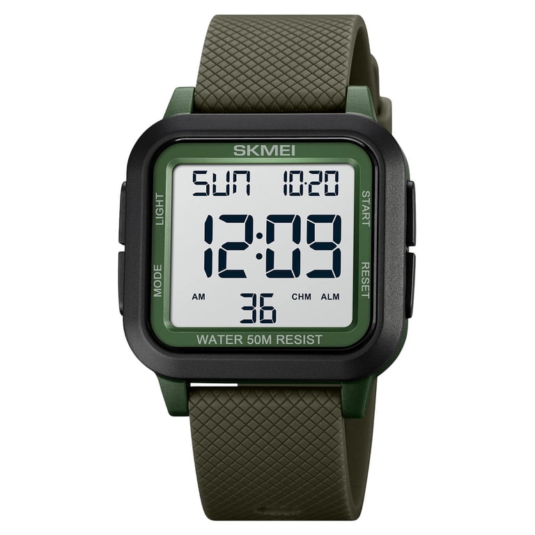 Digital Watch Waterproof Sports Watch with LED Backlight  display picture 1