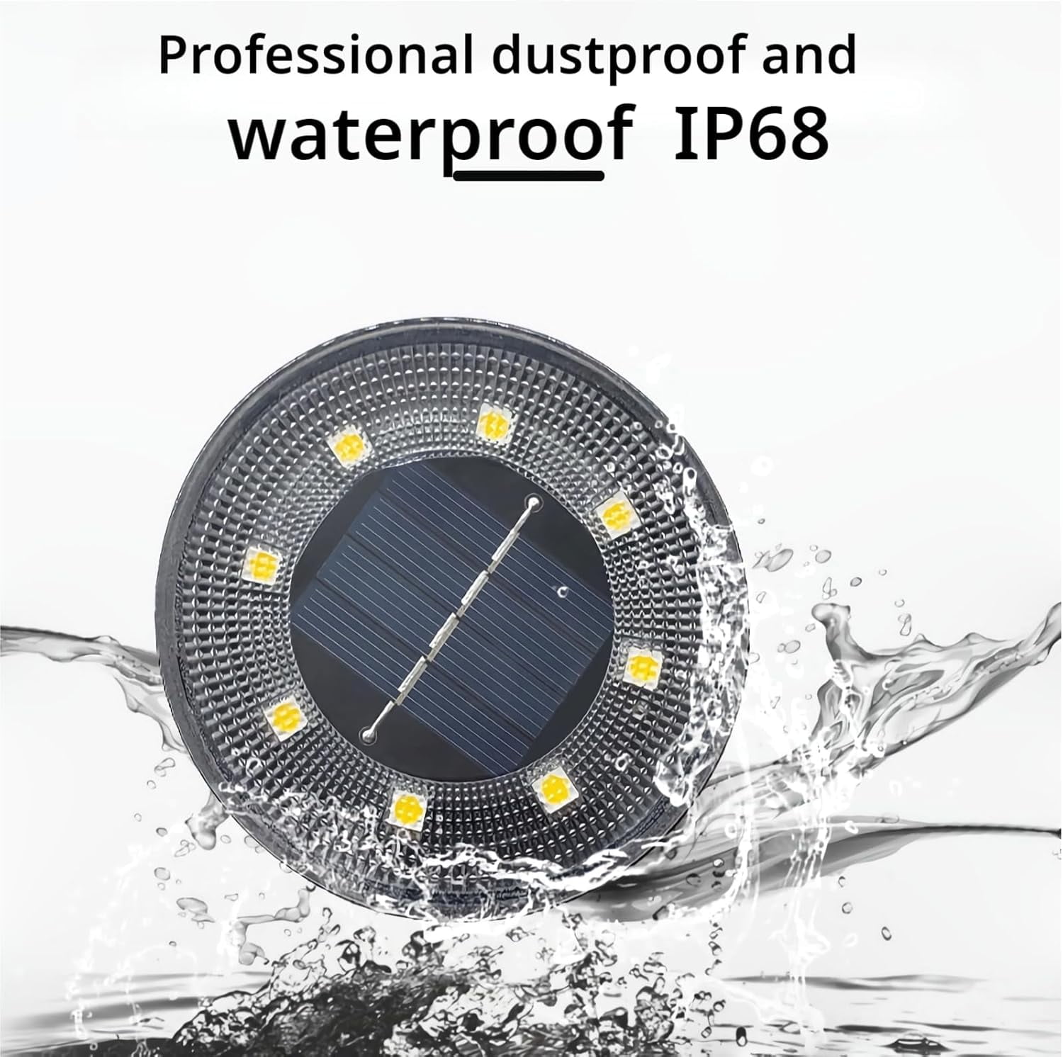BN-LINK Solar Ground Lights, Waterproof Solar Garden Lights, Outdoor Garden Waterproof Lights, Landscape Lights for Outside Patio Pathway Yard Lawn Driveway Deck Step Walkway(12 Pack White Light)