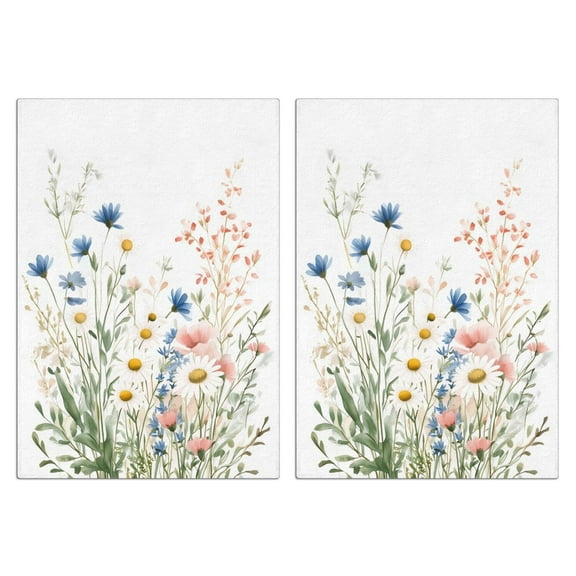 2 Pcs Funny Kitchen Towels,Pioneer Flower Microfiber Dish Towels,Kitchen Tea Towels,Kitchen Towel Set (18" X 26")