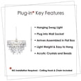 thumbnail image 3 of Gypsy Color Acrylic Dome Chandelier, Clear 1 Light Plug-in, 3 of 7